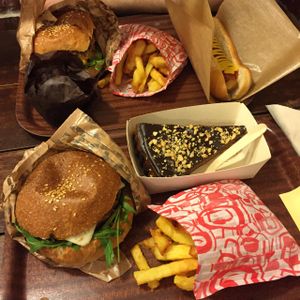 vegan burgers❤️ at East Side Burgers in Paris