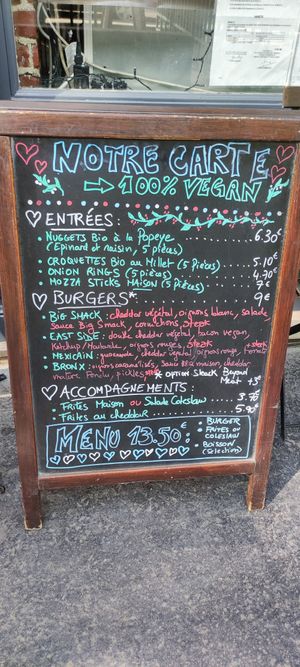 New menu at East Side Burgers in Paris