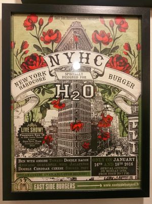 Home to the biggest names of NYHC! at East Side Burgers in Paris