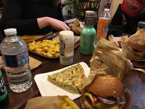 Vegan quiche  at East Side Burgers in Paris