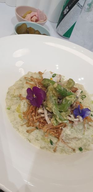 Cream Tteokbokki at Plantude - I'Park Mall Yongsan in Seoul