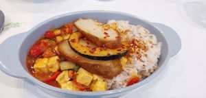 Mapo tofu with rice at Plantude - I'Park Mall Yongsan in Seoul