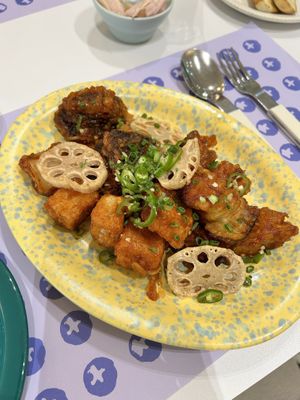 Spicy tofu and mushroom   at Plantude - I'Park Mall Yongsan in Seoul