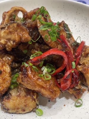 Fried mushrooms  at Plantude - I'Park Mall Yongsan in Seoul