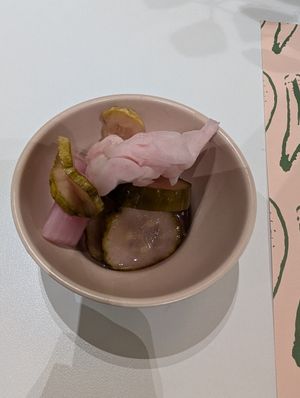 Free little pot of pickles at Plantude - I'Park Mall Yongsan in Seoul