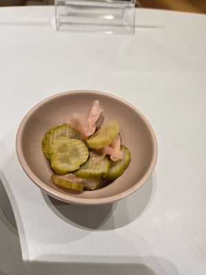 Came with a side of pickles at Plantude - I'Park Mall Yongsan in Seoul