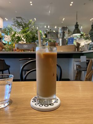 Iced latte (too sweet 😔)  at Good Green Things in Tokyo