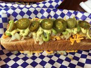 hot dog at Dreamy Weenies in New Orleans