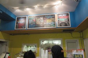 inside menu at Dreamy Weenies in New Orleans