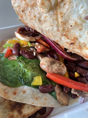 Quesadilla filling  at Sabor Rumbero in Grez-sur-loing