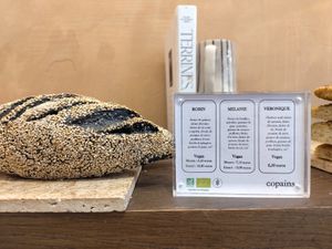 Vegan labeling at Copains  in Paris