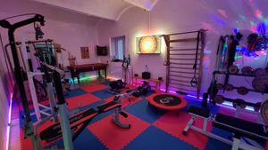 Have a workout or play games in your private gym. at Bohemia Wonderland in Horni Kruty
