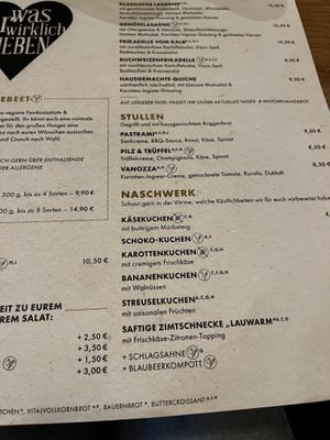 Speisekarte   at was wir wirklich Lieben - Lange Reihe in Hamburg