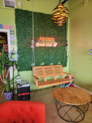 Decor inside restaurant at Mr. Taco Cantina in Galveston