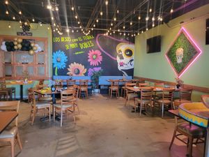 Inside restaurant at Mr. Taco Cantina in Galveston
