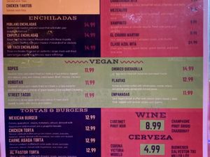  Vegan Menu Section  at Mr. Taco Cantina in Galveston