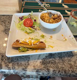 My 2/3 eater flautas    at Mr. Taco Cantina in Galveston