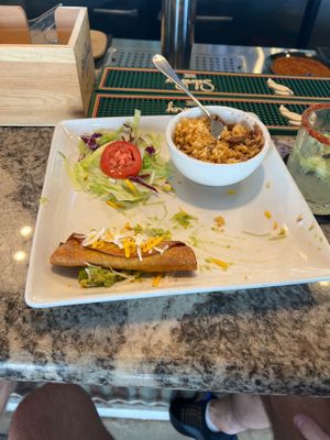 My 2/3 eaten flautas    at Mr. Taco Cantina in Galveston