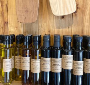 Vinegar and oil  at Athens Bread Company in Athens