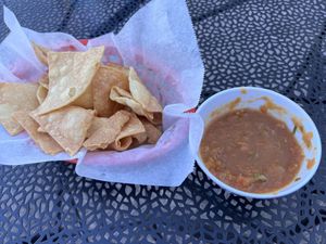 The salsa was soooo good. Ask for it to be warm!  at La Indita in Tucson