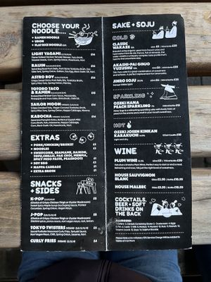 Menu Aug 2023  at Ragin' Ramen in Belfast