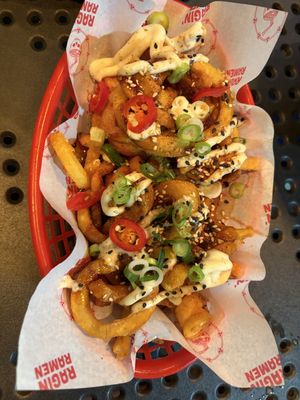 Tokyo loaded vegan fries   at Ragin' Ramen in Belfast
