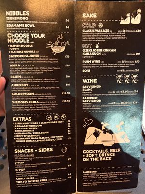 Menu as of March 2026  at Ragin' Ramen in Belfast