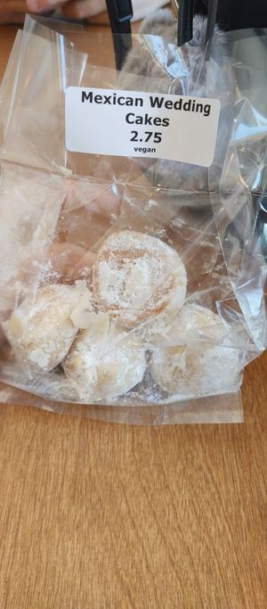 Mexican wedding cakes vegan at Green Salmon Coffee and Tea House in Yachats