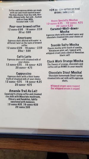  at Green Salmon Coffee and Tea House in Yachats