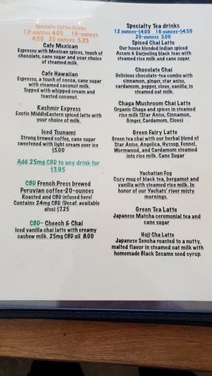  at Green Salmon Coffee and Tea House in Yachats