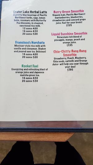  at Green Salmon Coffee and Tea House in Yachats