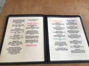   at Green Salmon Coffee and Tea House in Yachats