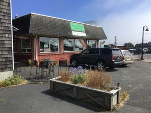   at Green Salmon Coffee and Tea House in Yachats