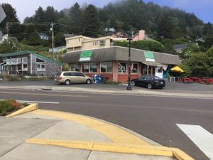   at Green Salmon Coffee and Tea House in Yachats