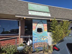  at Green Salmon Coffee and Tea House in Yachats