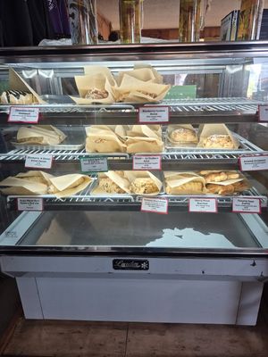 Plant based pastries - I could have had one of each!!  at Green Salmon Coffee and Tea House in Yachats