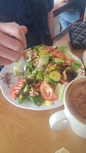 Veganized Caesar salad at Green Salmon Coffee and Tea House in Yachats