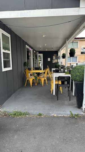 Outdoor seating, front  at Little Noodle Spokane in Spokane