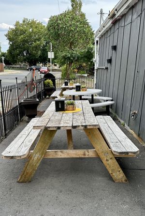 Outdoor seating, side  at Little Noodle Spokane in Spokane