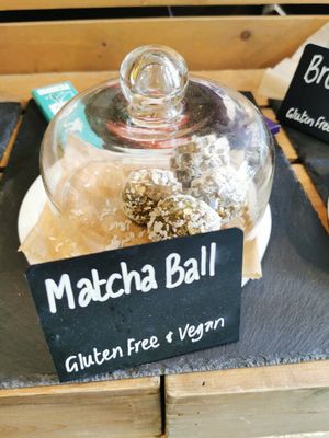 Matcha balls at Organic Deli Cafe in Oxford