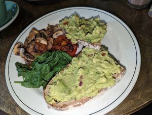 Vegan breakfast at Organic Deli Cafe in Oxford