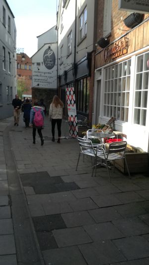 Outside at Organic Deli Cafe in Oxford