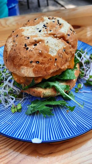 Vegan burger, super lekker. at Mama's  in Doetinchem