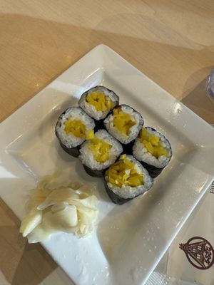 Pickled radish rolls   at Furusato Sushi in Honolulu