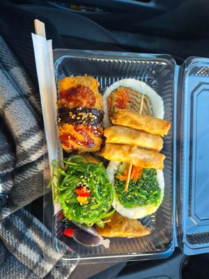 All vegan, cost around $20 at Kimchi & Wasabi in Nelson
