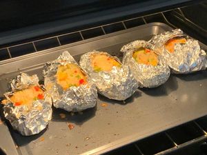 Baked potato at Vegan Chefcita Homemade Foods in Puerto Vallarta