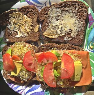 Ham sandwich at Vegan Chefcita Homemade Foods in Puerto Vallarta