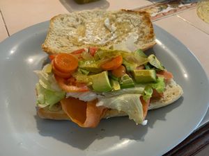 Ham panini at Vegan Chefcita Homemade Foods in Puerto Vallarta