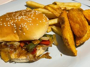 Philly cheesesteak at Vegan Chefcita Homemade Foods in Puerto Vallarta