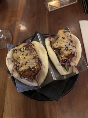 mushroom bao buns  at The Moderne in Orlando